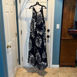 Lane Bryant Navy/White Flower Dress Size 22